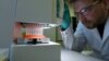 Employee Philipp Hoffmann, of German biopharmaceutical company CureVac, demonstrates research workflow on a vaccine for the coronavirus (COVID-19) disease at a laboratory in Tuebingen